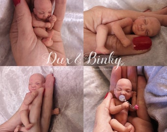 Full body Silicone Tiny baby doll, 9cm (3,5 inches)
