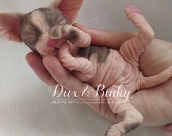 Baby Sphynx kitten full silicone 16cm (6.3 inches)