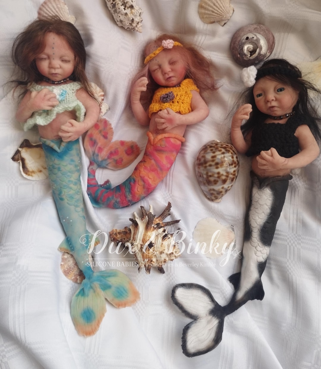 手作りシリコン製マーベイビー人形：11.8インチのリアルなマーメイド