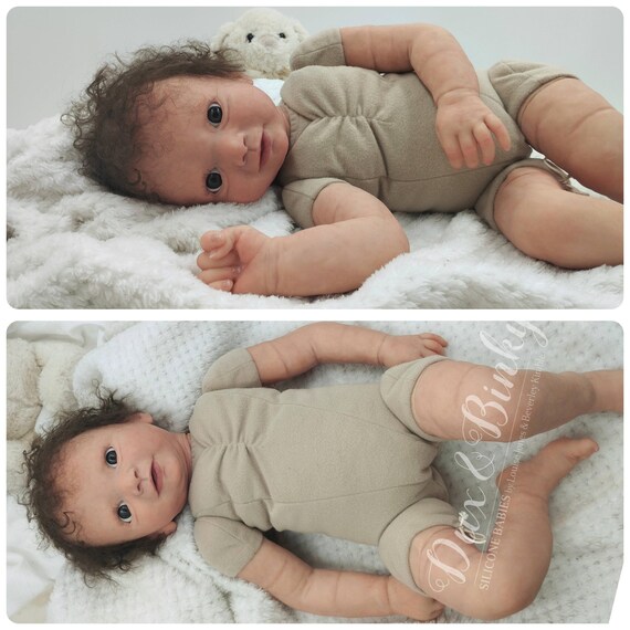 Handmade Partial Silicone Baby – 3/4 Limbs Head, Cloth Body