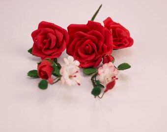 Verzauberte Rosen & Blüten Füllstoffe Handgemachte Blumensprays | Cake Topper | Hochzeiten, Jubiläum, Verlobung, Brautparty, Geburtstag, Hen