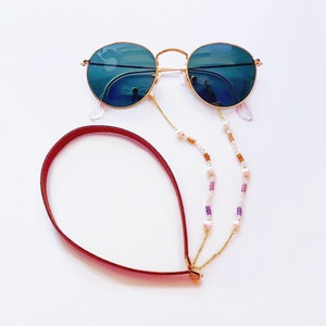 Multi Color Beaded Glasses Chain | Super Lightweight Sunglasses Chain | Pearls Eyewear Chain | Swarovski Crystal Lanyard | Jewelry Gift