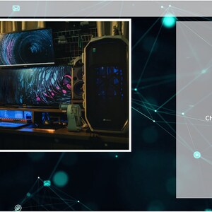 Stream Chat Overlay Moving Tech Background