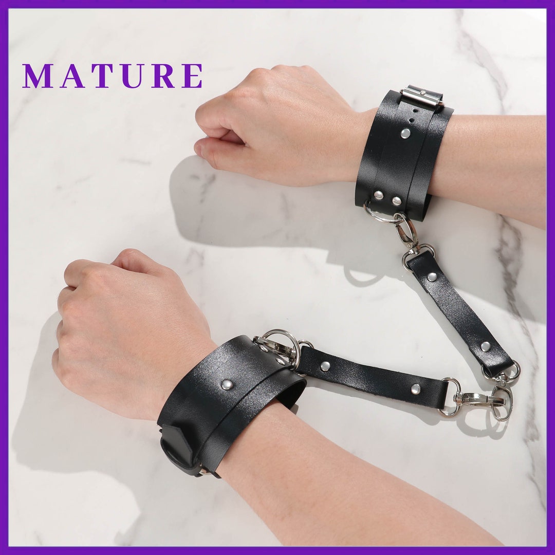 Leather Handcuffs BDSM Handcuff or Anklet Restraint Bondages Etsy