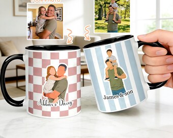 Custom Photo Mug for Dad, Gift for Dad/Husband, Anniversary Text Cup