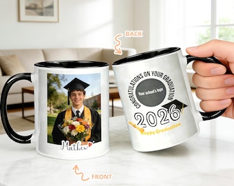 Custom Photo Mug, 16oz Campus Logo Cup, Graduation Gifts