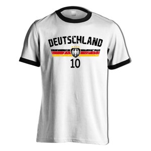 Germany T-shirt with flag for men women with eagle and desired name & number jersey gift birthday Christmas fan T-shirt football W/S