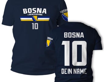 Maglietta per bambini della Bosnia | Maglietta da tifoso della Bosnia nei colori nazionali | Maglietta da calcio per piccoli tifosi | Mondiali 2026