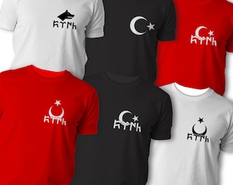 Göktürk T-Shirt Herren Damen | Ayyıldız Türkische Flagge Bozkurt Motiv | Türkiye Fan Shirt | Geschenk