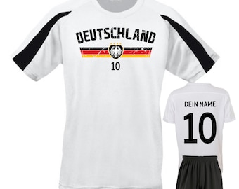 Personalized children's World Cup EM jersey Germany Personalized with desired name + number Gift optionally with shorts for boys and girls