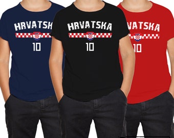 Maglietta da calcio per bambini Croazia - abito da calcio - maglia - regalo - maglietta da allenamento - maglia da calcio - ragazze e ragazzi Hrvatska - Croazia