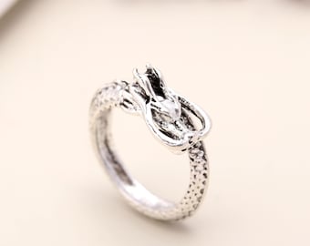 925 Sterling Silver Dragon Ouroboros Wrap Ring | Men's Dragon Open Ring -Snake Jewelry | Gothic Snake Ring | Unisex Mythological Dragon Ring