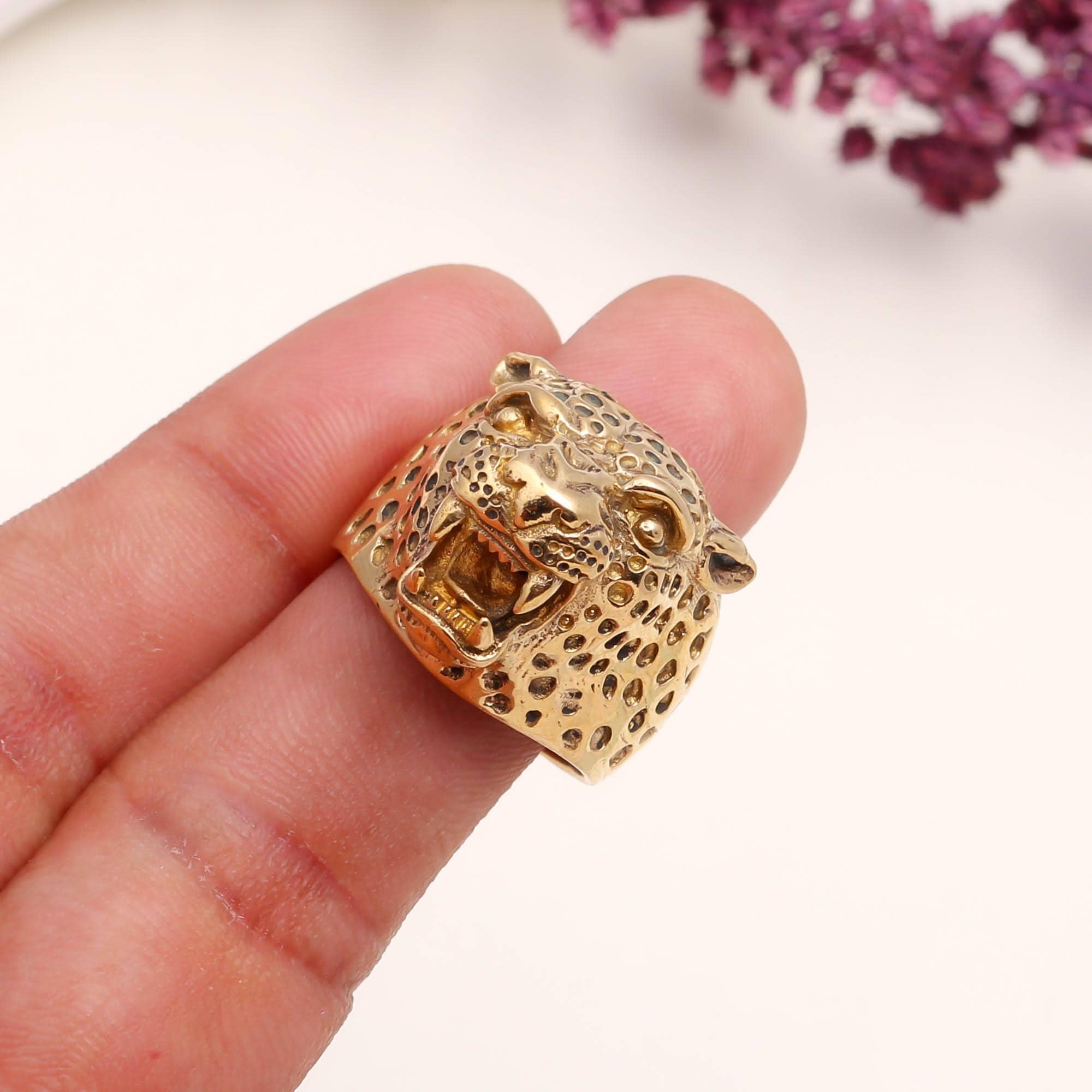 Bywenzai Anelli Anello di Leopardo Intarsiato di Cristallo Pieno di Bywenzai Anelli Anello di Leopardo Intarsiato di Cristallo Pieno di