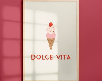 Dolce Vita Fine Art Poster • Küchenposter • modernes Wandbild • Italienisches Fine Art Poster • Fine Art Poster für Küche und Esszimmer