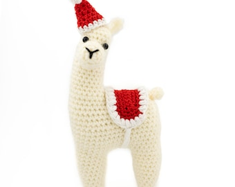 Weihnachts-Lama - Amigurumi - Häkelanleitung - Deutsch - Häkeln Tiere Weihnachten