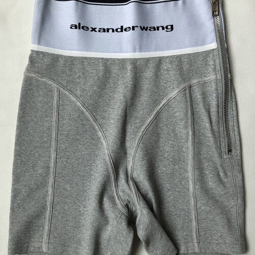 Alexander Wang cotton shops logo stretch bike shorts
