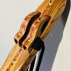 Native Americans double Bass flute Zebra D 432Hz