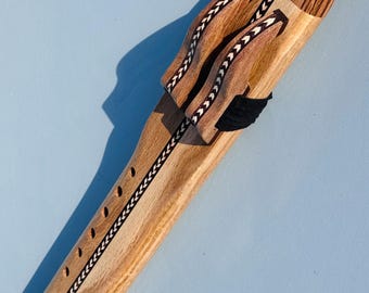 Dubbele fluit in Native American-stijl: eiken en zebrano A 440 Hz