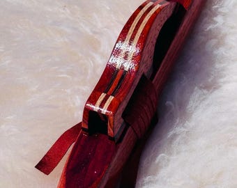 Flauta de estilo nativo americano Padouk rojo Sol 440 Hz