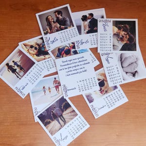 Calendario completo di 12 mesi  magnetico personalizzato 2025