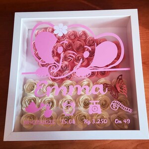 Shadow Box elefantino-Idea regalo nuova nascita