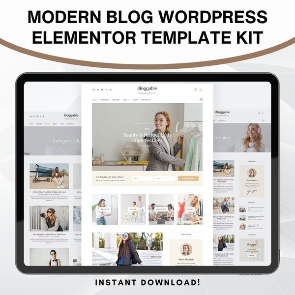 Wordpress Elementor-sjabloonkit (moderne blog) | Moderne blog Elementor-sjabloonkit, WordPress-thema, WordPress-sjabloon, blogpagina's