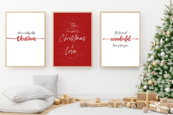 Christmas bundle printables Christmas decor Christmas art Printable wall art