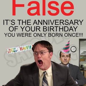 Printable the Office Dwight Schrute Birthday Cards for Her, Birthday ...