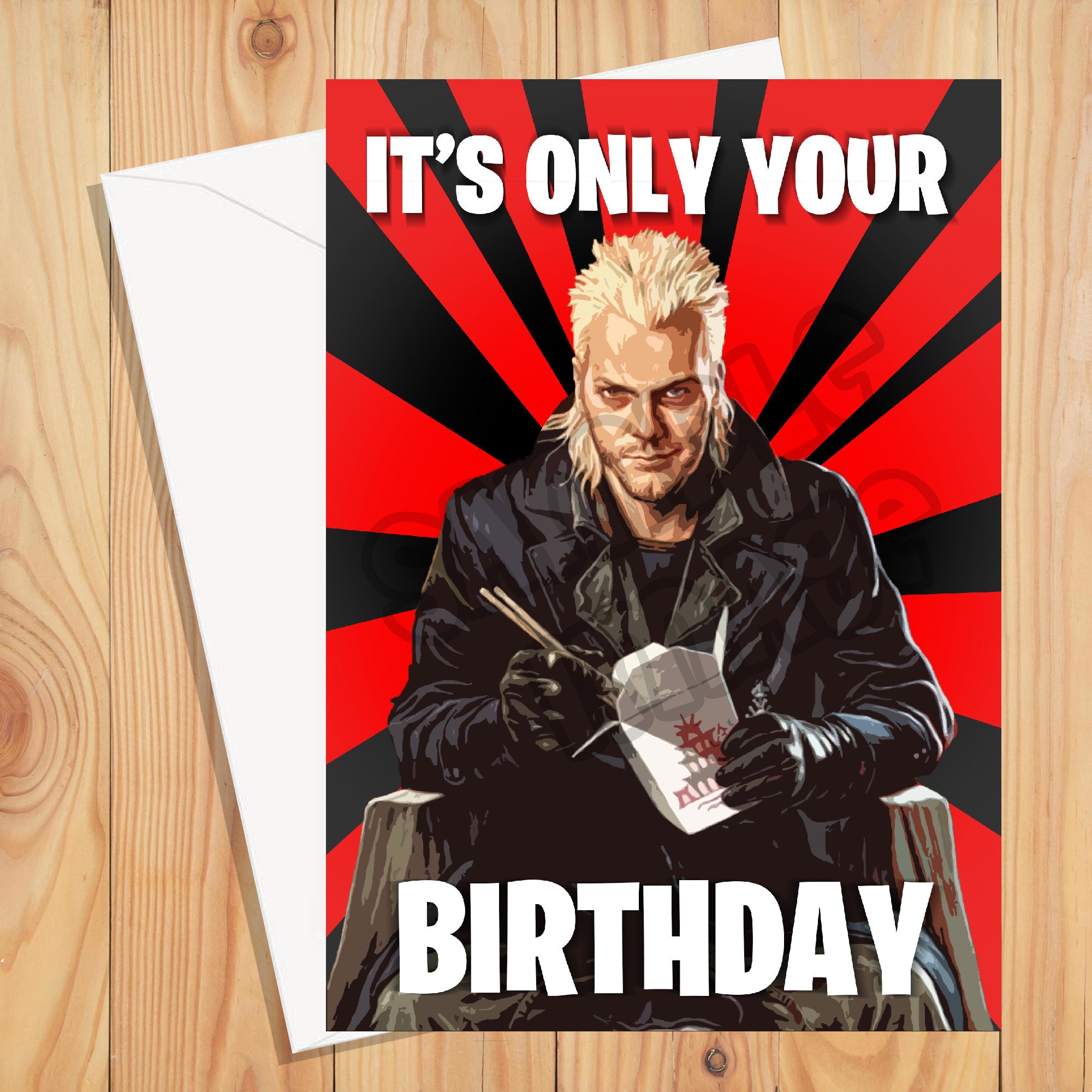 Printable david the lost boys birthday card for him her mum etsy