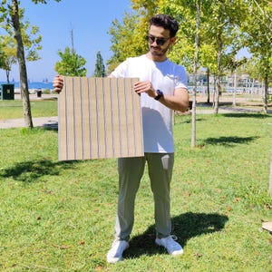 Slat Acoustic Wooden Wall Panels, Decorative Wall Panel, Bedroom Wall Decor, Modern Wall panels, Easy Installation.