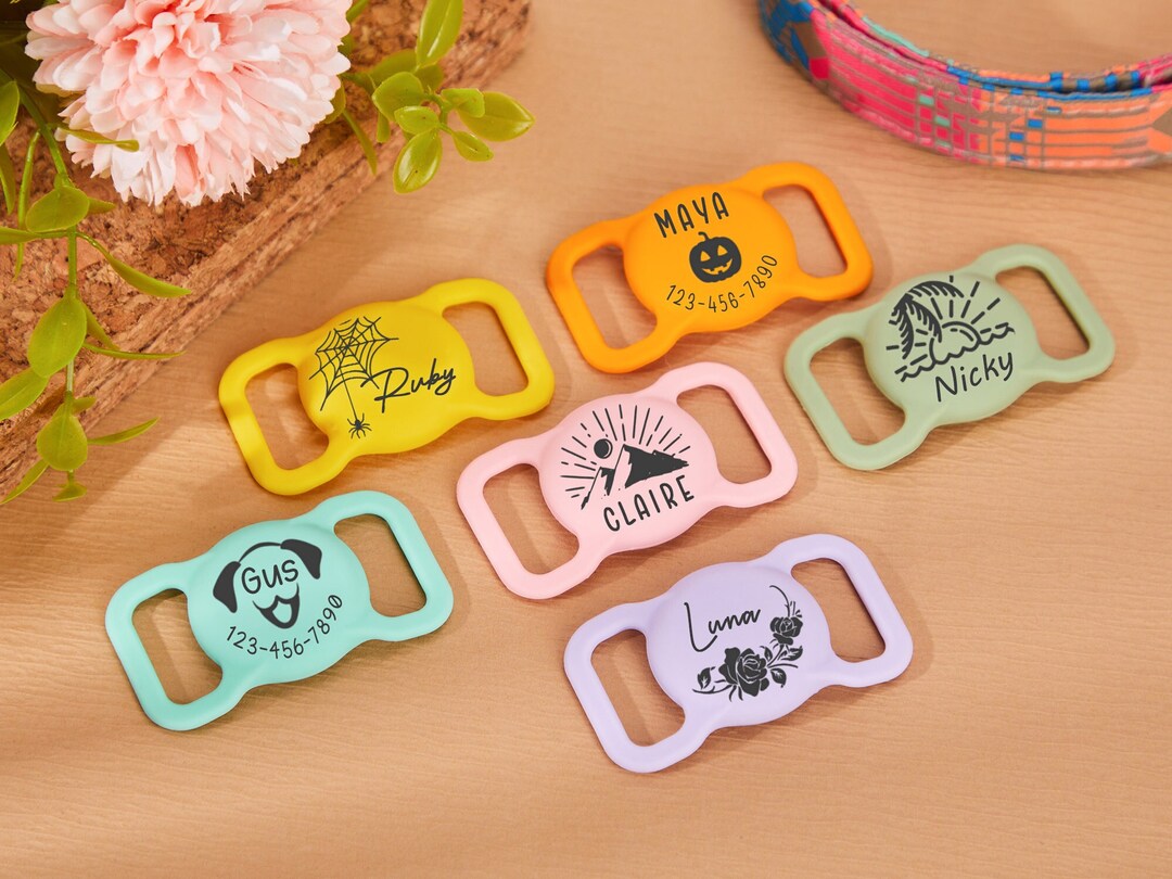 Custom Pet Airtag Collar Holderairtag Cat Collarair Tag Etsy