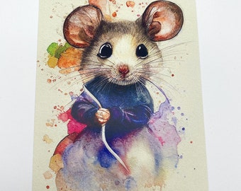 Postcard Mouse | A6 | Water color