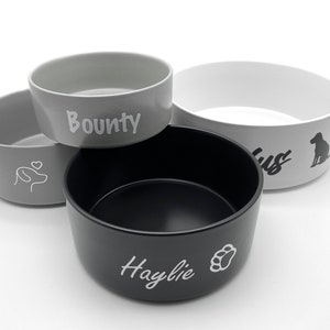 Ceramic bowl with desired text | personalized | dog bowl | cat bowl