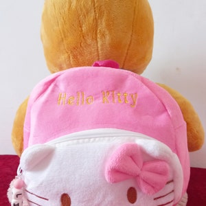 Sac à Dos Chat Personnalisé Peluche Rentrée des classes. École. Cartable