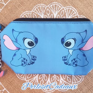 Trousse  Personnalisée bleue. Rentrée des classes. École. Etui