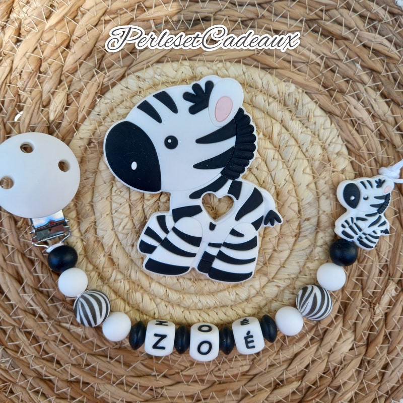 Zebra Pacifier Clip - Etsy