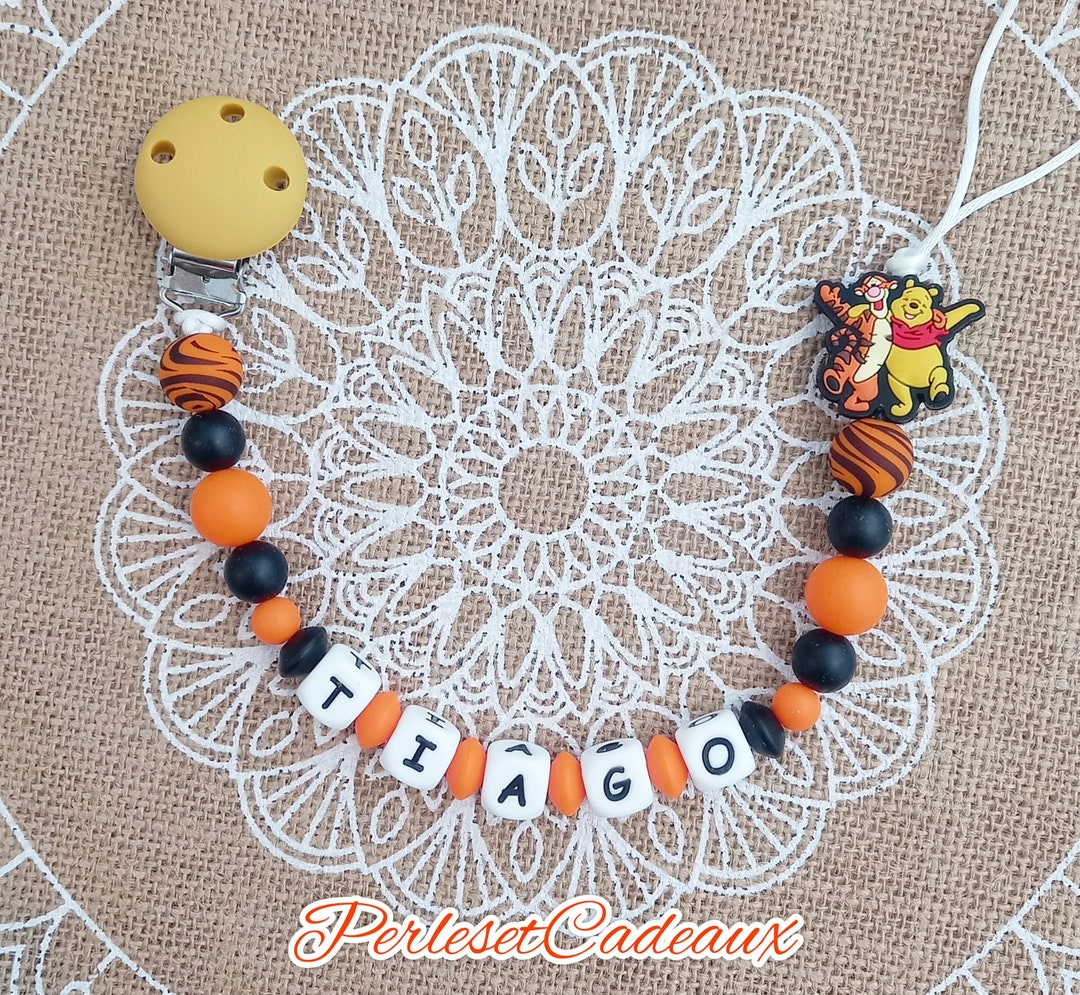 Tigger and Winnie the Pooh Personalized Silicone Pacifier Clip Baby ...
