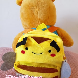Sac à Dos Personnalisé Abeille Peluche Rentrée des classes. École. Cartable