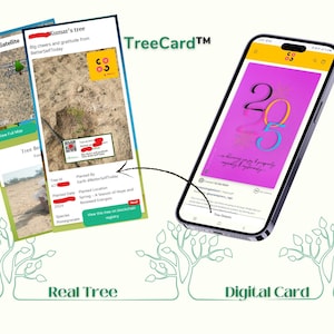 Feliz Ano Novo TreeCard® ~ Cartão Digital com 1 Árvore Real Plantada