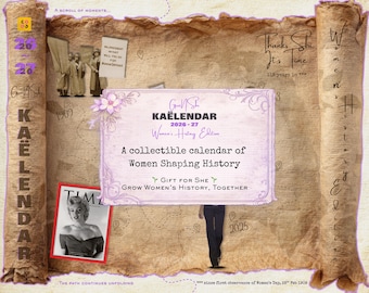 Unique Gift for Her ~ Womens History Wall Calendar ~ Mar ’26–Feb ’27 ~ For Mom, Sister, Girlfriend, Co-worker ~ Artistic Monthly Themes