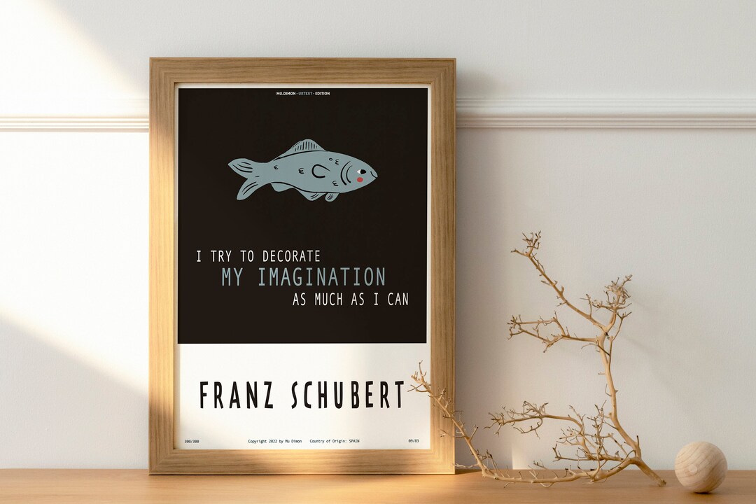 Franz Schubert Classical Music Poster, Music Wall Art, Musicians ...