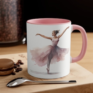 Ballerina mug, dance with heart and soul, ballet dancer mug, ballerina gift, ballet gift, gift for women, dancer mug, dance teacher gift