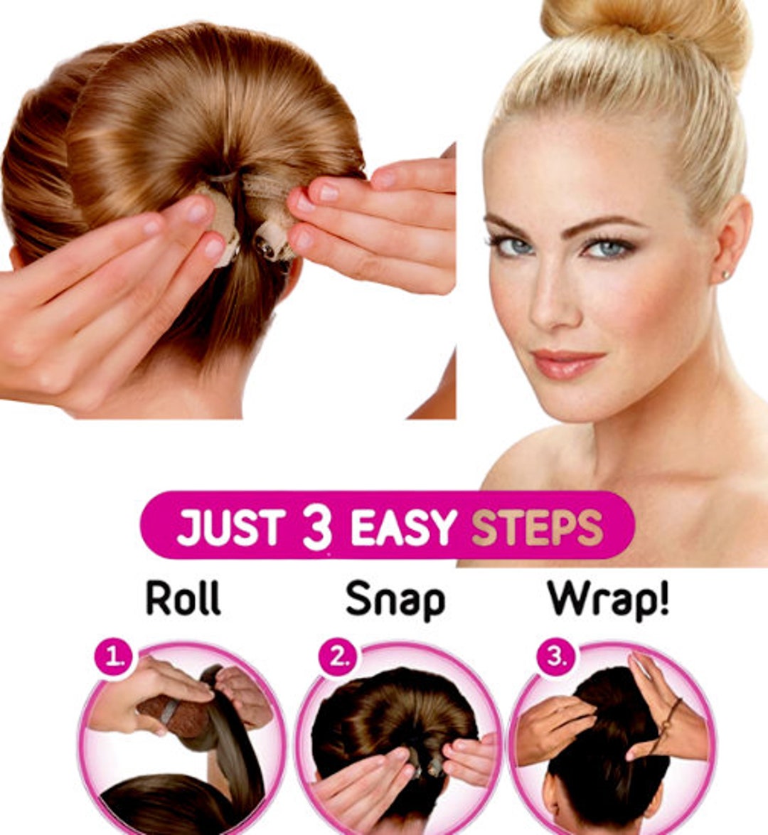 1 Hair Bun Maker Blonde Easy Magic Hair Donut Small Large Accessories