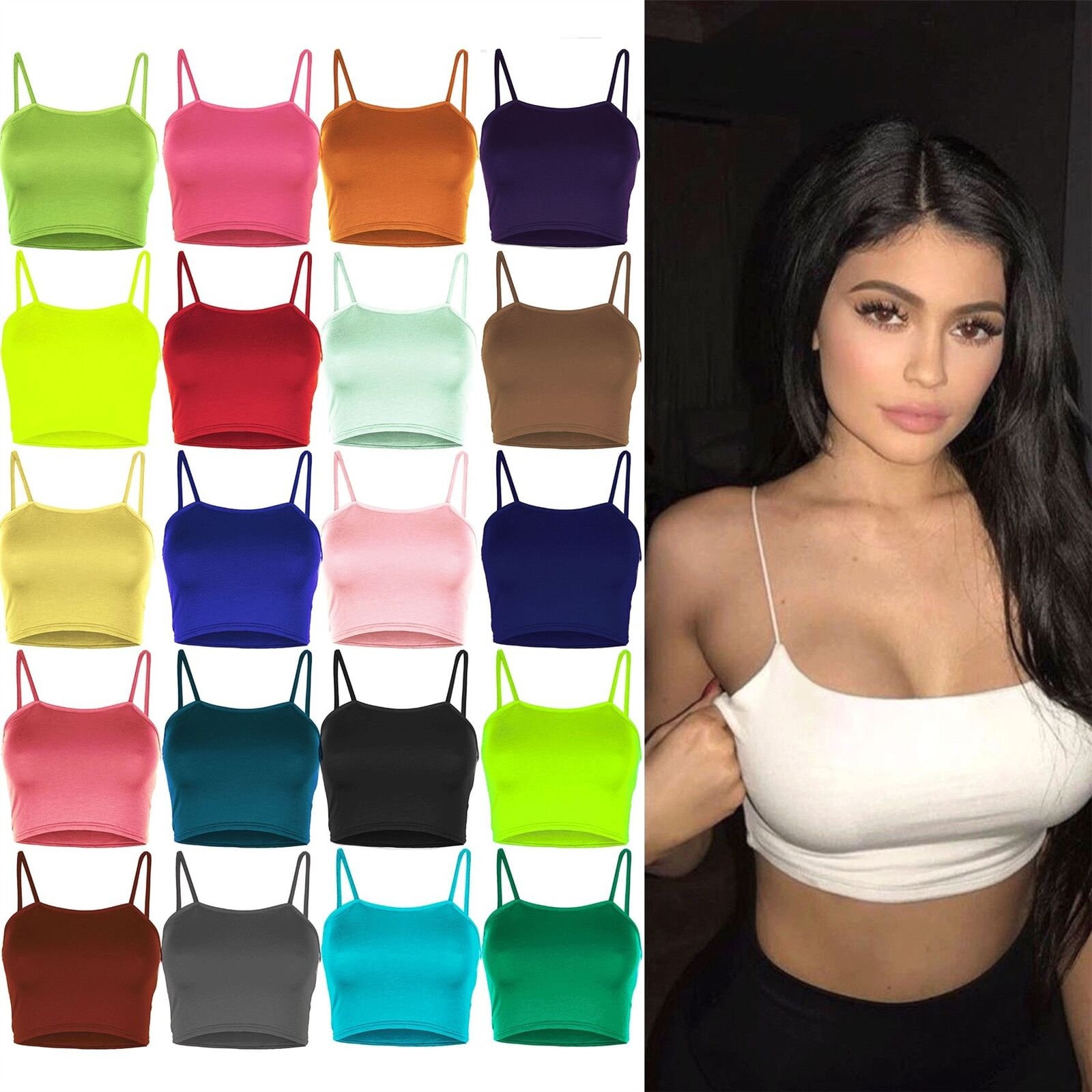 Women Vest Padded Basic Spaghetti Strap Tank Top Bra Summer Bras For Women  2022 Backless Slim Camisole Cropped Bandeau Top Camis - AliExpress
