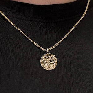 Guardian Angel Gift – St Michael Pendant Necklace in Sterling Silver, Archangel Michael Protection Jewelry for Godparent, Christian Necklace