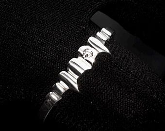 Brass Vampire Fang Ring – Dracula Gothic Jewelry in Gold or Silver Plated