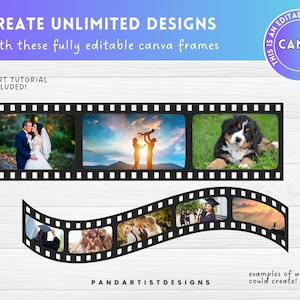 Design Your Own Photo Strip Film Canva Frames, Photo Collage, Add Your ...