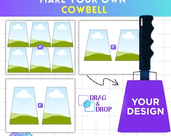 Cowbell Canva Template, DIY Editable Cowbell, Printable Game Day Spirit Template, Custom Game Day Designs, Cowbell Flyer, Easy Drag and Drop