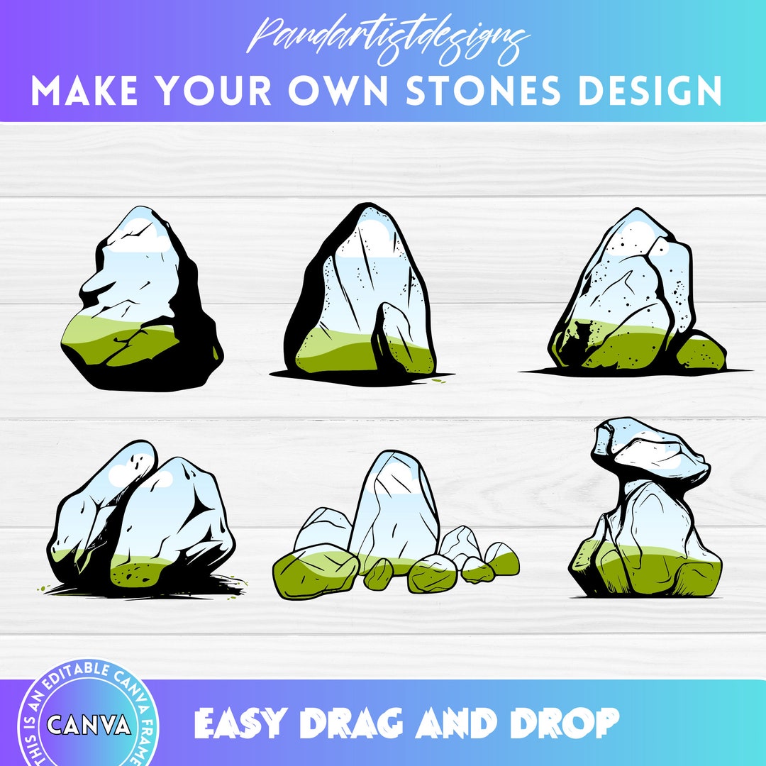 Fill Your Own Stone With Photos on CANVA With Commercial Use Allowed ...