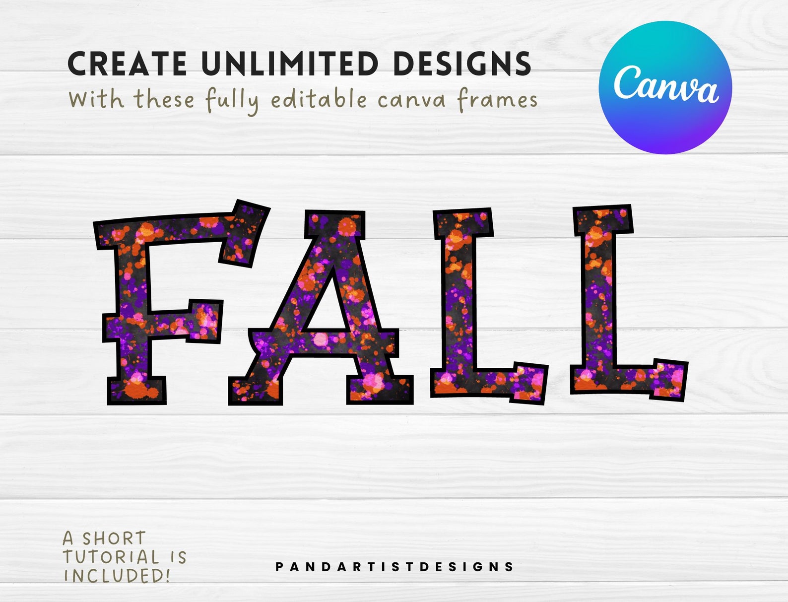 Fill Your Own Fall Halloween Letters on CANVA, Autumn Spooky Season ...